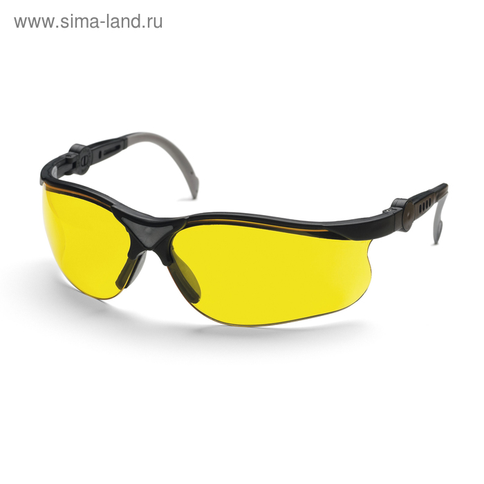 Очки защитные Husqvarna Yellow X, жёлтые линзы, стойкие к царапинам, защита до 400 нм