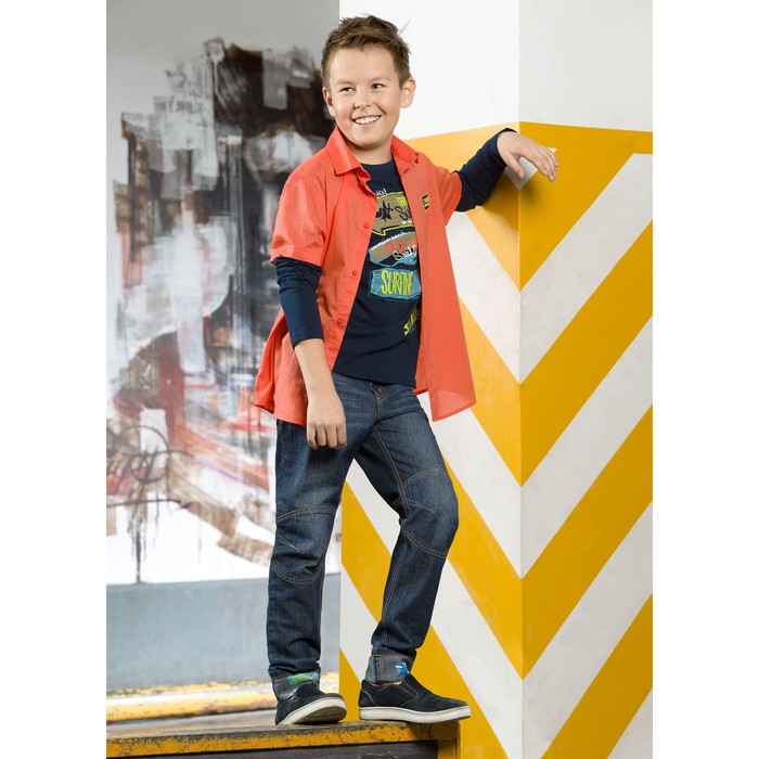 Джемпер для мальчика, рост 146 см, цвет джинс