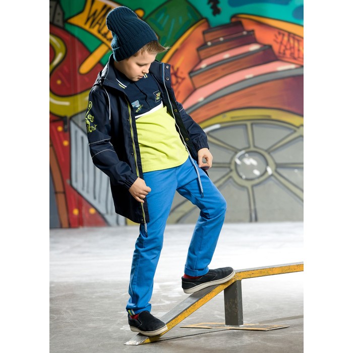 Брюки для мальчика, рост 146 см, цвет лазурный