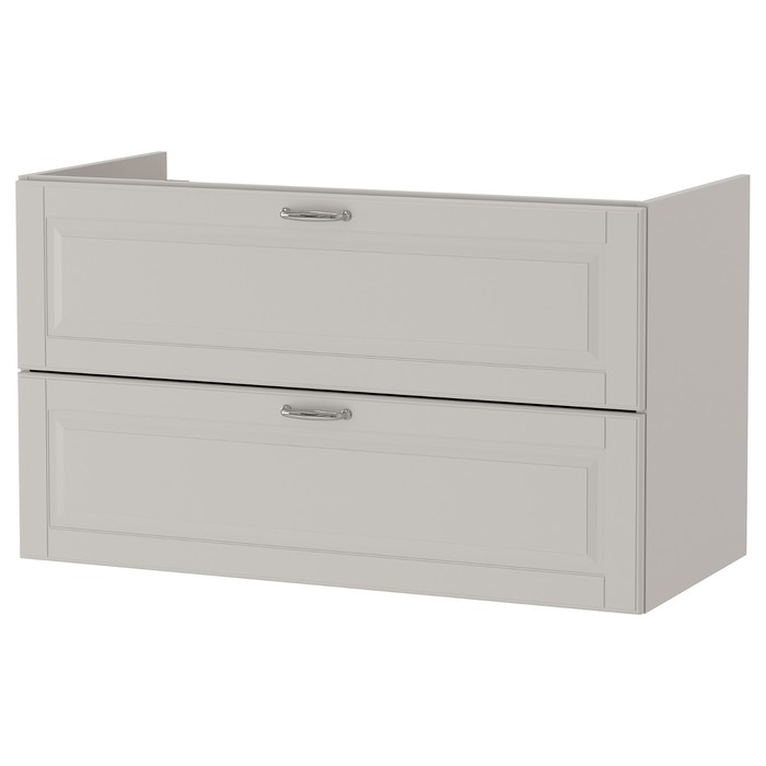 Шкаф для раковины ГОДМОРГОН, 2 ящика, 100x47x58 см, кашён светло-серый