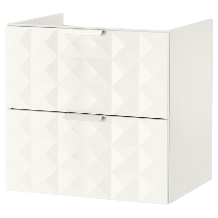 Шкаф для раковины ГОДМОРГОН, 2 ящика, 60x47x58 см, решён белый