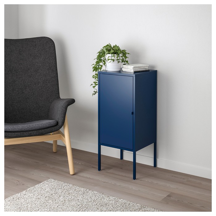 Шкаф ЛИКСГУЛЬТ металлический, 35x35х82 см, темно-синий