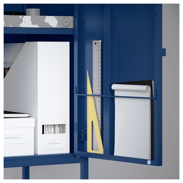 Шкаф ЛИКСГУЛЬТ металлический, 35x35х82 см, темно-синий