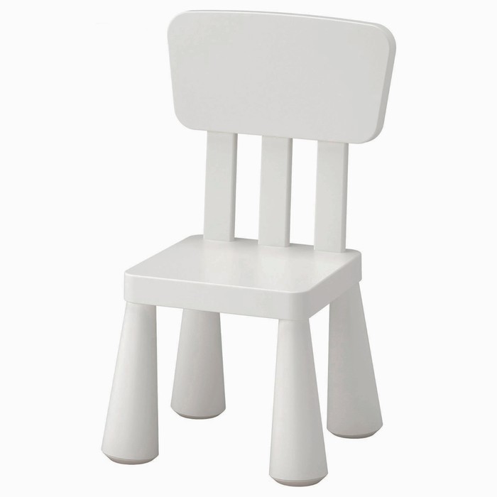 фото Детский стул маммут, для дома и улицы, белый ikea