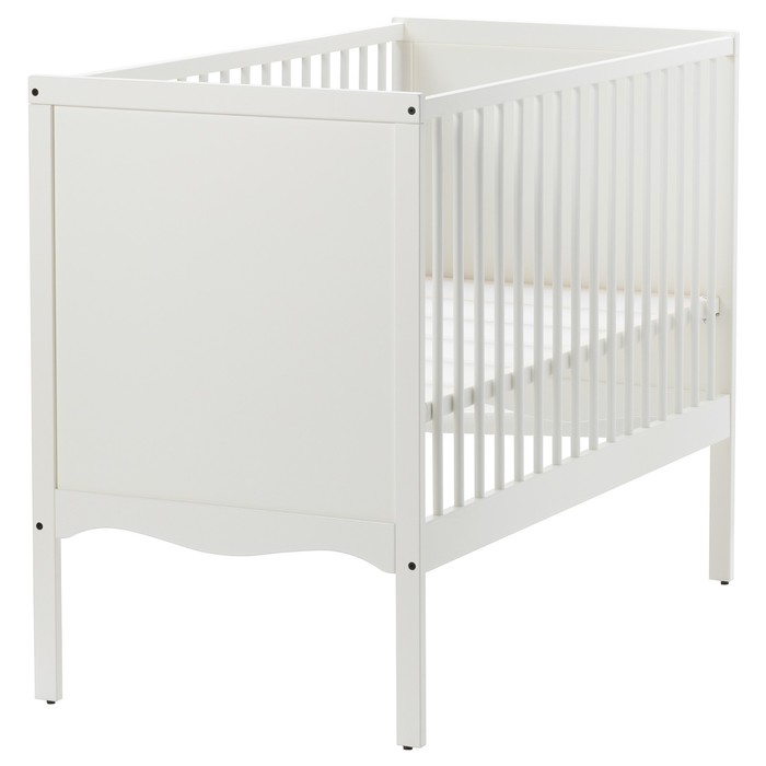 Кроватка детская СОЛГУЛЬ, 60x120 см, белый