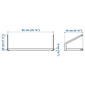 

Полка СВАЛЬНЭС, 81x15 см, нагрузка до 12 кг, бамбук