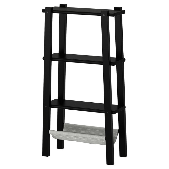 Стеллаж ВИЛЬТО, 47x90 см, черный