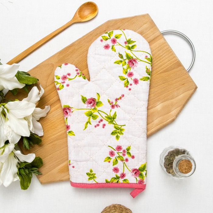 Прихватка-Рукавица Романтика Английский сад 18х28