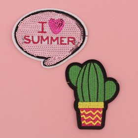 

Нашивки с пайетками I love summer, 11 × 18 см