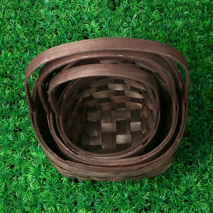 Набор корзин плетеных, 3 шт