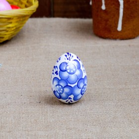 Яйцо «Гжель», белое, 7 см