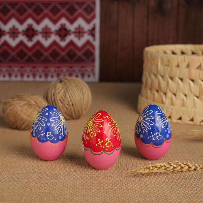 Яйцо «Матрёшка с вербой, 7 см, микс