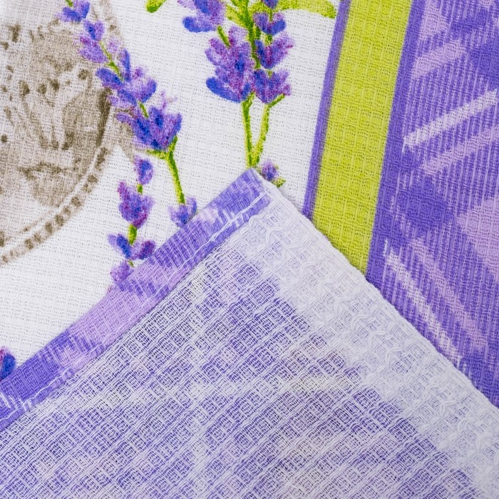 Комплект вафельных полотенец Романтика "Аромат лаванды" 50х70 см (2шт),170 г/м2,хл100%