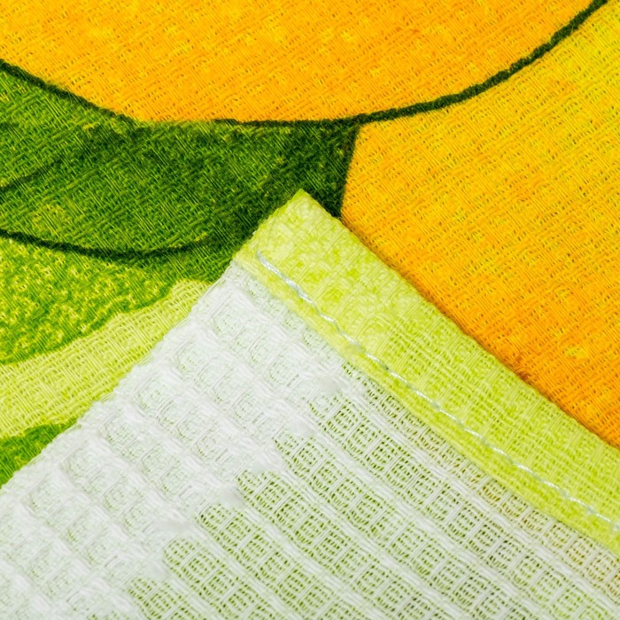 Комплект вафельных полотенец Романтика "Лимонный сад"50х70 см (2шт),170 г/м2,хл100%