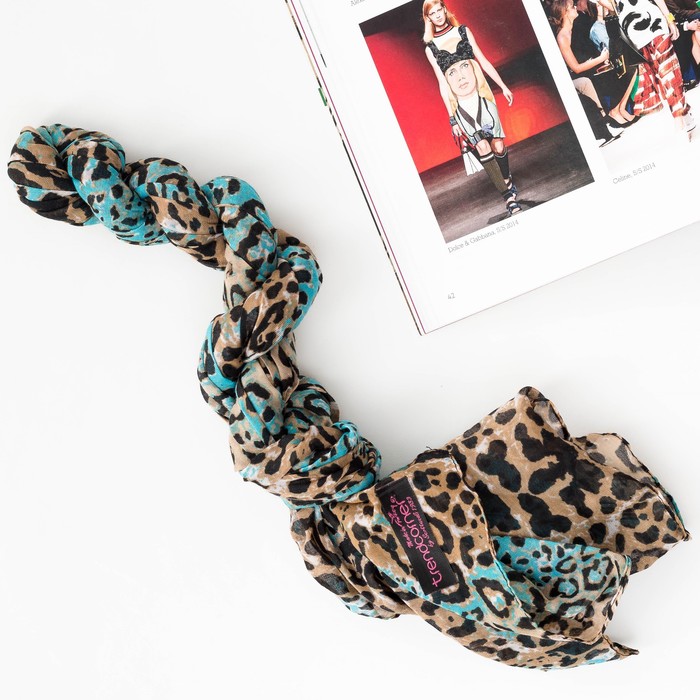 Шарф женский, р-р 70х200, цвет бирюзовый 3 1 1 3 25