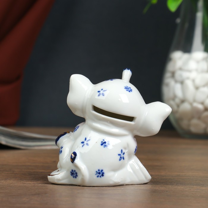 Сувенир керамика копилка "Слонёнок с монетками" 7х6,5х7 см