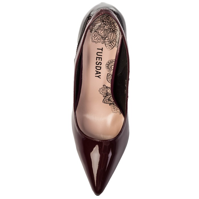 Туфли женские, цвет бордовый, размер 39