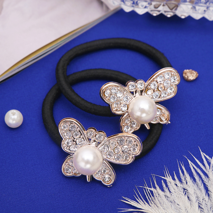 Резинка для волос "Венера" (цена за штуку) бабочка