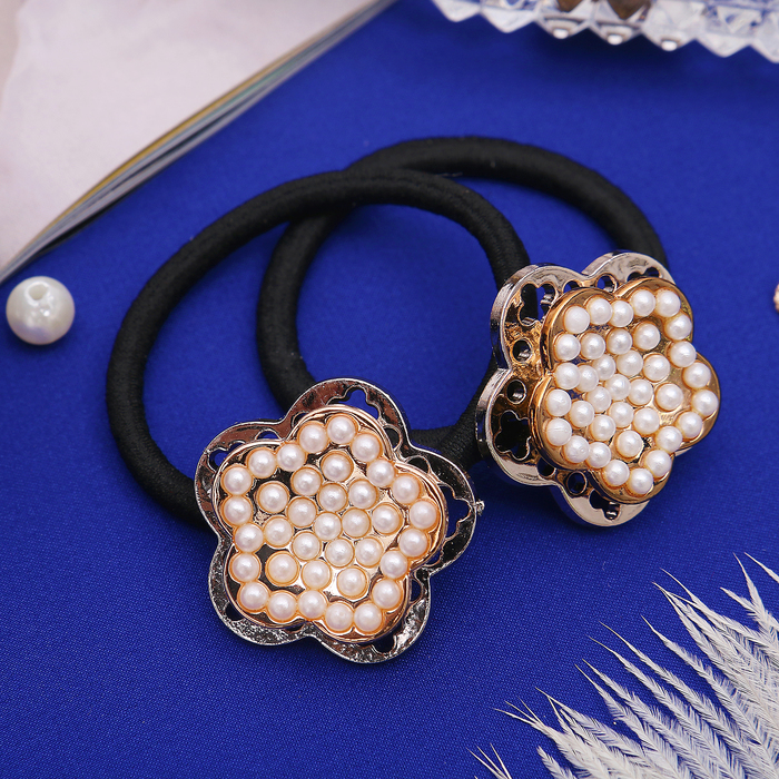 Резинка для волос "Жемчужинка" роза