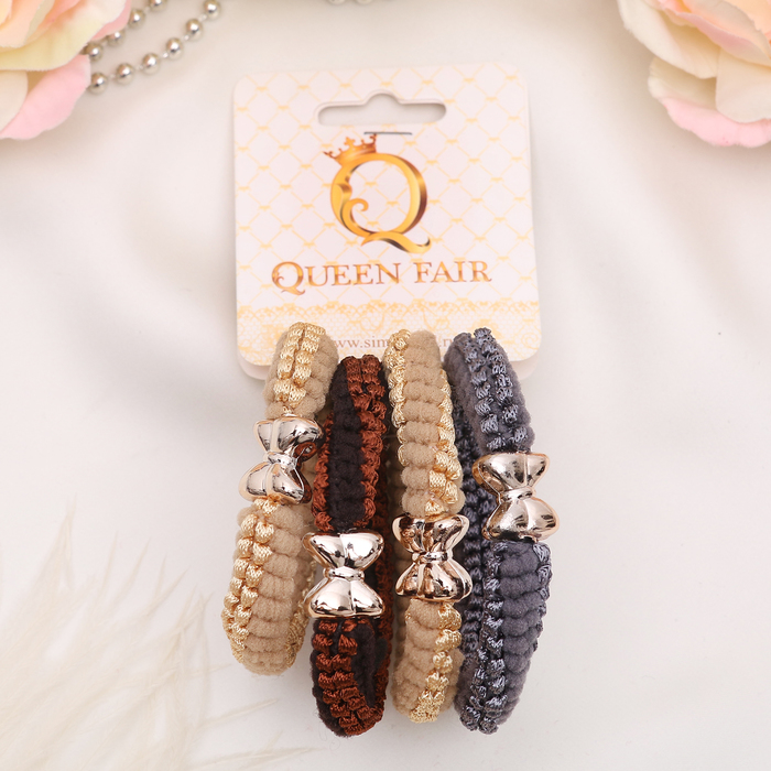 Резинка для волос "Махрушка" 5,5 см (цена за штуку) бархат бабочка