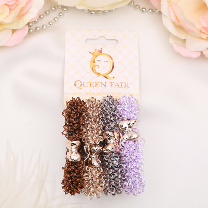 Резинка для волос "Махрушка" 5,5 см (цена за штуку) ворс бантик