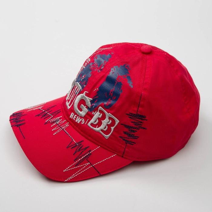 Кепка "Бейсболка" для мальчика, размер 52-54, цвет красный 3716-117