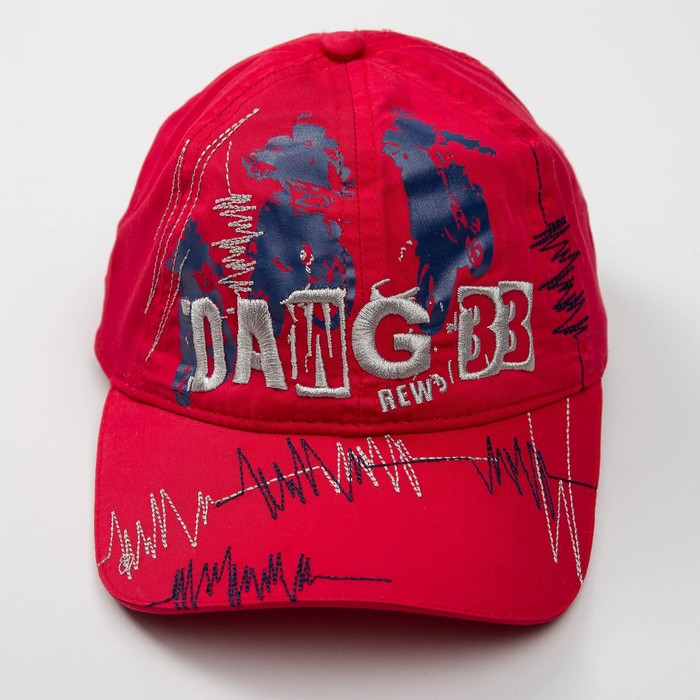 Кепка "Бейсболка" для мальчика, размер 52-54, цвет красный 3716-117