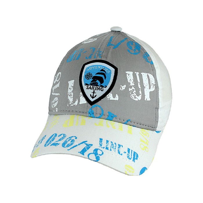 Кепка "Бейсболка" для мальчика, размер 48-50, цвет белый 3716-116