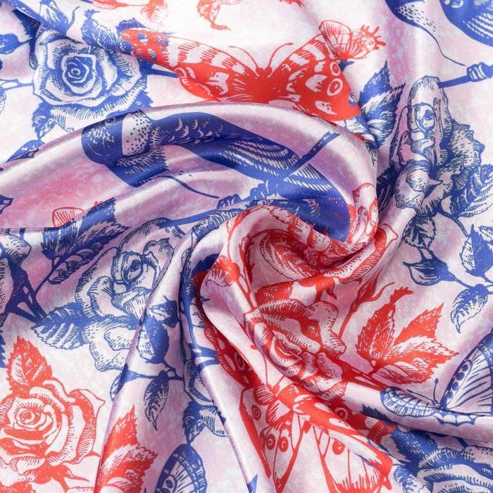 Шарф женский, р-р 46х170, цвет S12-V03 синий 1 15 18 155 914