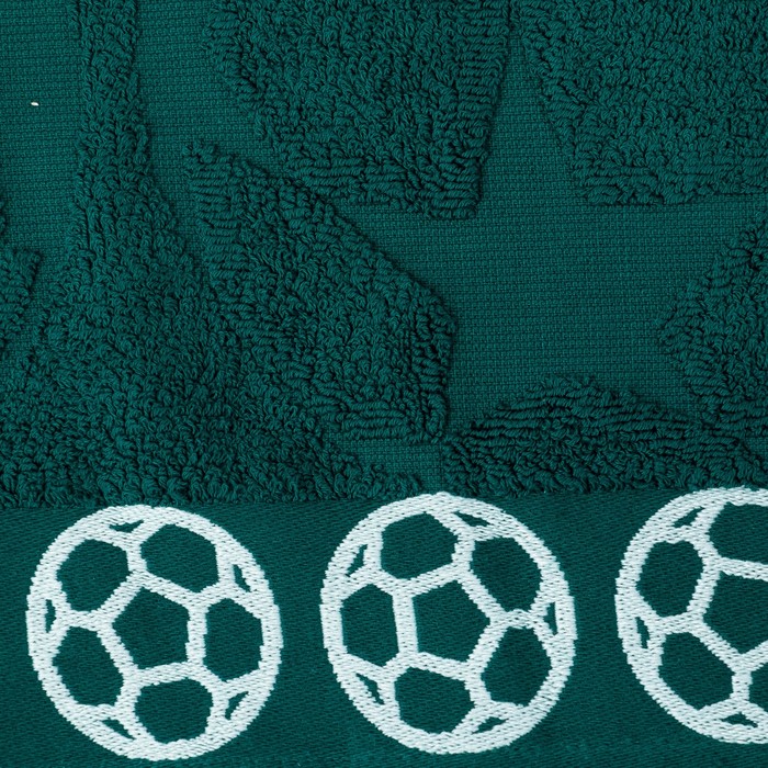 Полотенце махровое "Мячи" 50х90 см, цвет зелёный, 450 гр/м