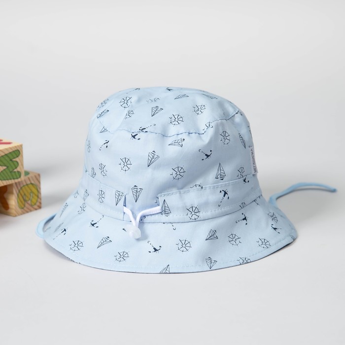 Панама для мальчика, размер 46-48 см, цвет голубой 1862