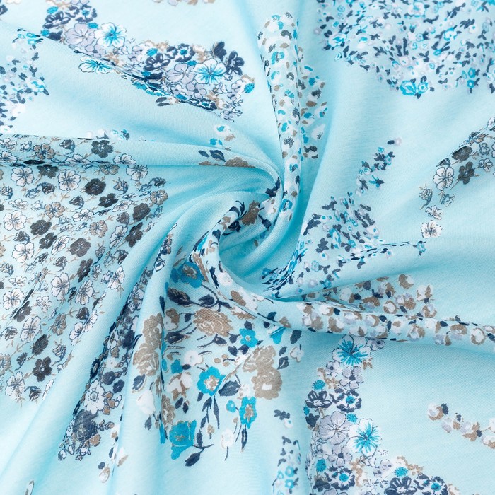 Шарф женский, р-р 70х200, цвет голубой 3 1 1 4 1624