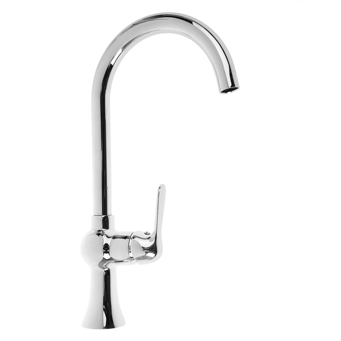 Смеситель для кухни "КС 24003", однорычажный, высокий излив 280 мм, латунь