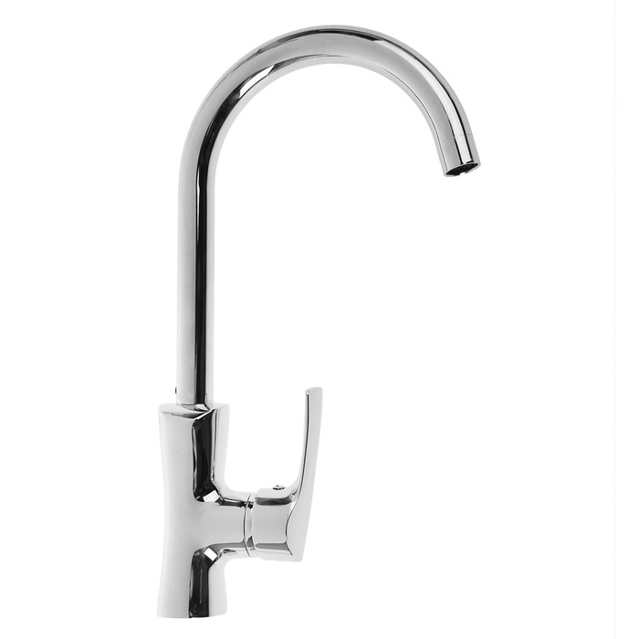 Смеситель для кухни "КС 24005", однорычажный, высокий излив 280 мм, латунь