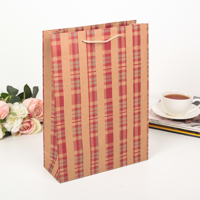 Пакет крафт "Виши", 23 х 8,5 х 32 см