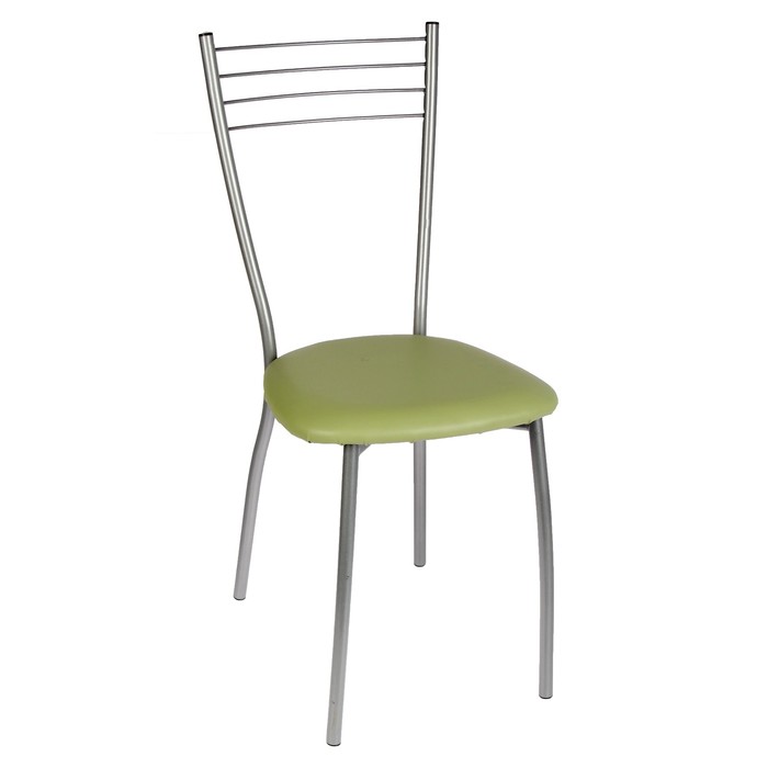 Стул "Сильвия" Серебристый металлик/оливковый