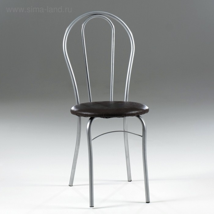 фото Стул "элегия" серебристый металлик/коричневый клик мебель