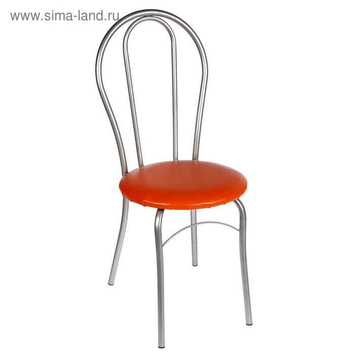 фото Стул "элегия" серебристый металлик/оранжевый клик мебель