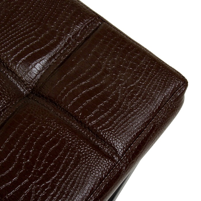 Стул барный ЛОФТ-2 без спинки, черный/шоколадная рептилия