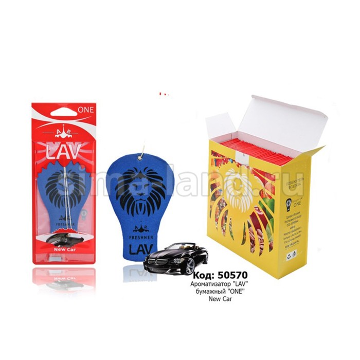Ароматизатор LAV бумажный "ONE", New Car