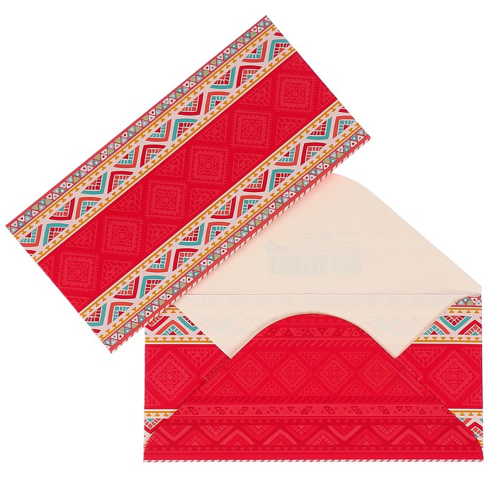 Конверт для денег "Универсальный!" орнамент, розовый фон