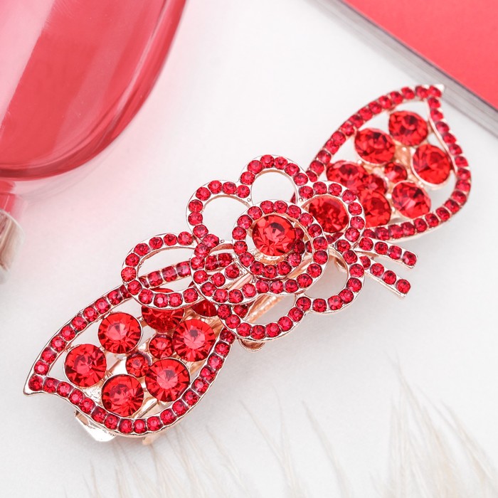 Автомат для волос "Гранатовый стиль" 7 см, роза