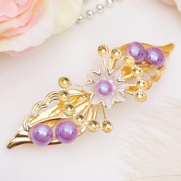 Автомат для волос " Самоцветы" 8 см цветок капелька,микс