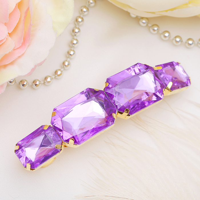 Автомат для волос "Кристалл" 8 см ромбы,микс