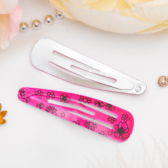 Невидимка для волос "Астория" (набор 10 шт) 4,8 см, цветы и звёзды