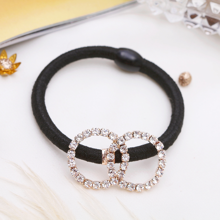 Резинка для волос "Кристалл" два кольца 3,2 см