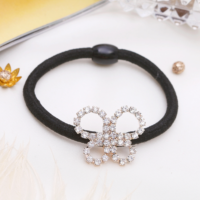 Резинка для волос "Кристалл" бабочка 2,5 см