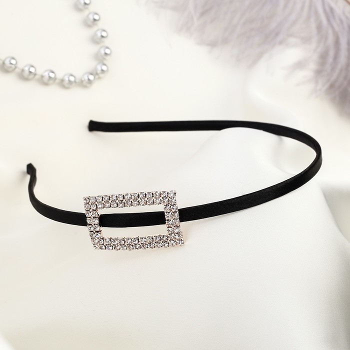 Ободок для волос "Кристалл" 0,5 см, прямоугольник