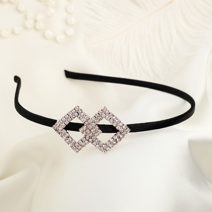 Ободок для волос "Кристалл" 0,5 см, мини-ромбы