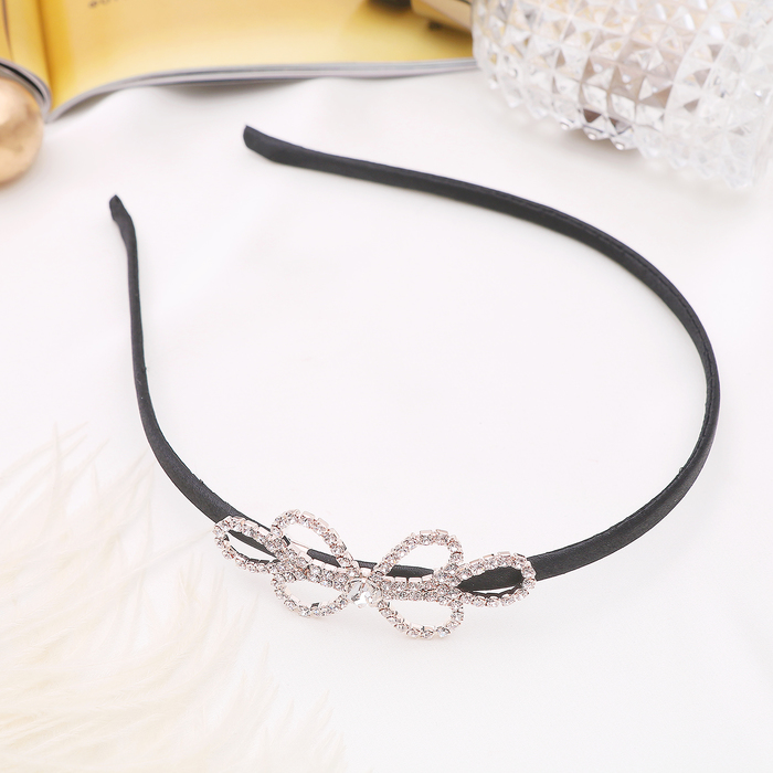 Ободок для волос "Кристалл" 0,5 см, цветочная ветвь